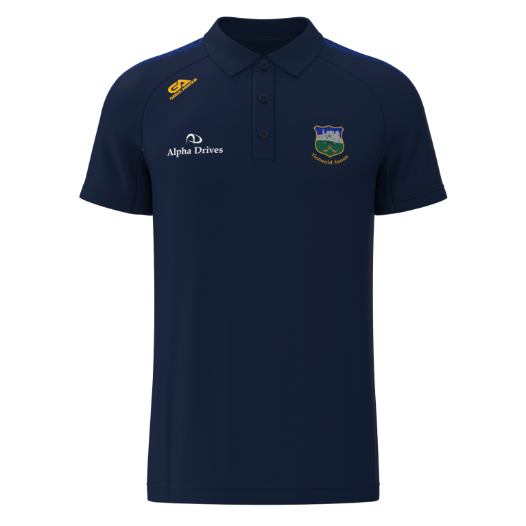 Dual Solid Colour Polo : Navy